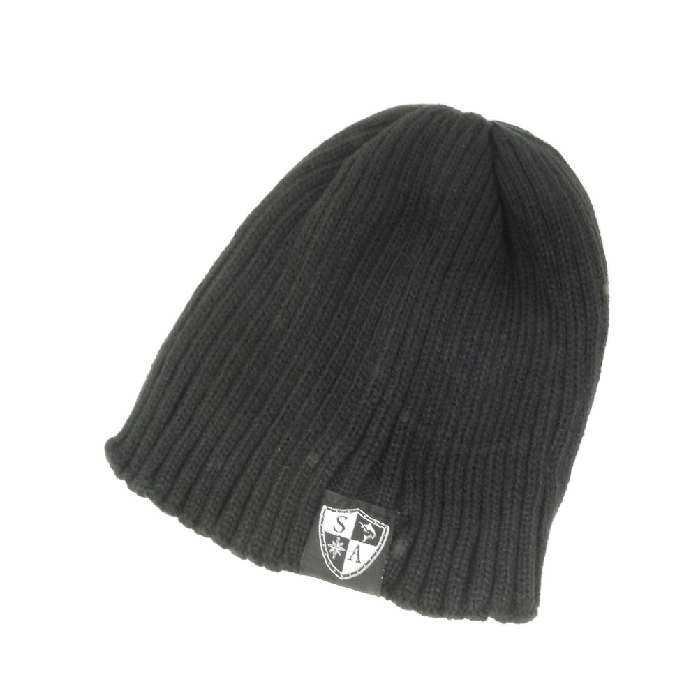 SA Co. Fishing Daily Black Beanie NWOT